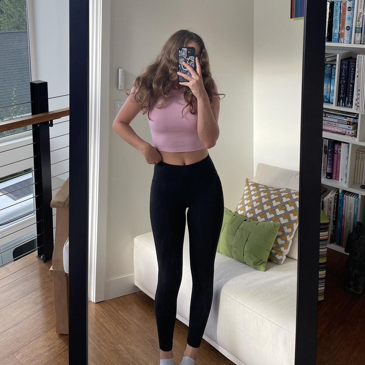 Lululemon Black High Waisted Mesh Leggings