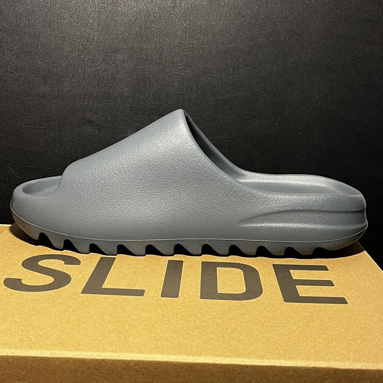 white yeezy slides