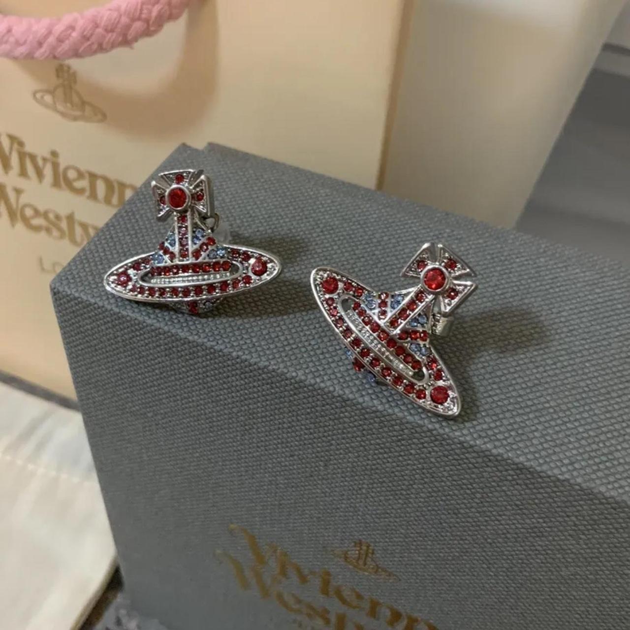 Silver vivienne hot sale westwood earrings