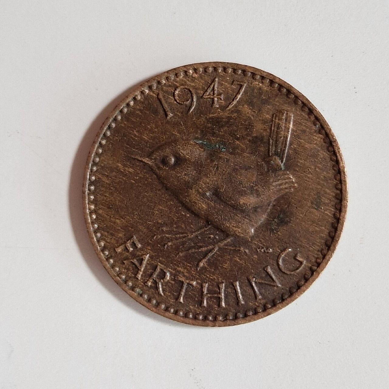 1947 Farthing Coin King George VI Old British Depop 1947-farthing-coin-king-george-vi-old-british-depop