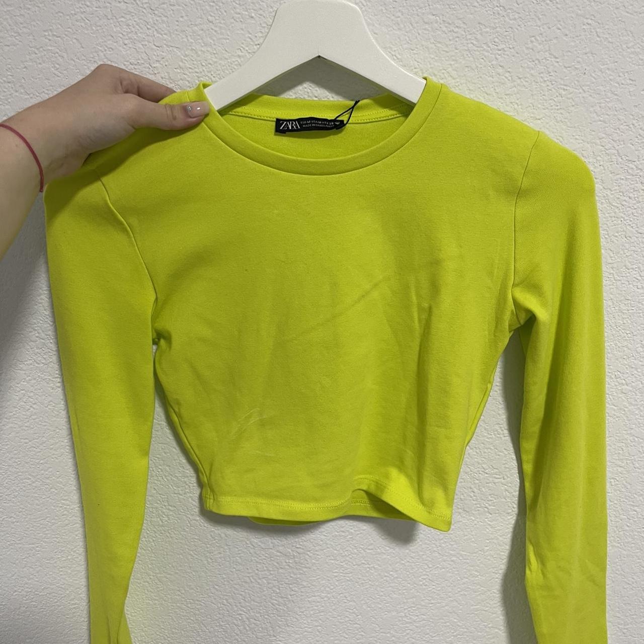 Zara Women's Green Croptop Depop