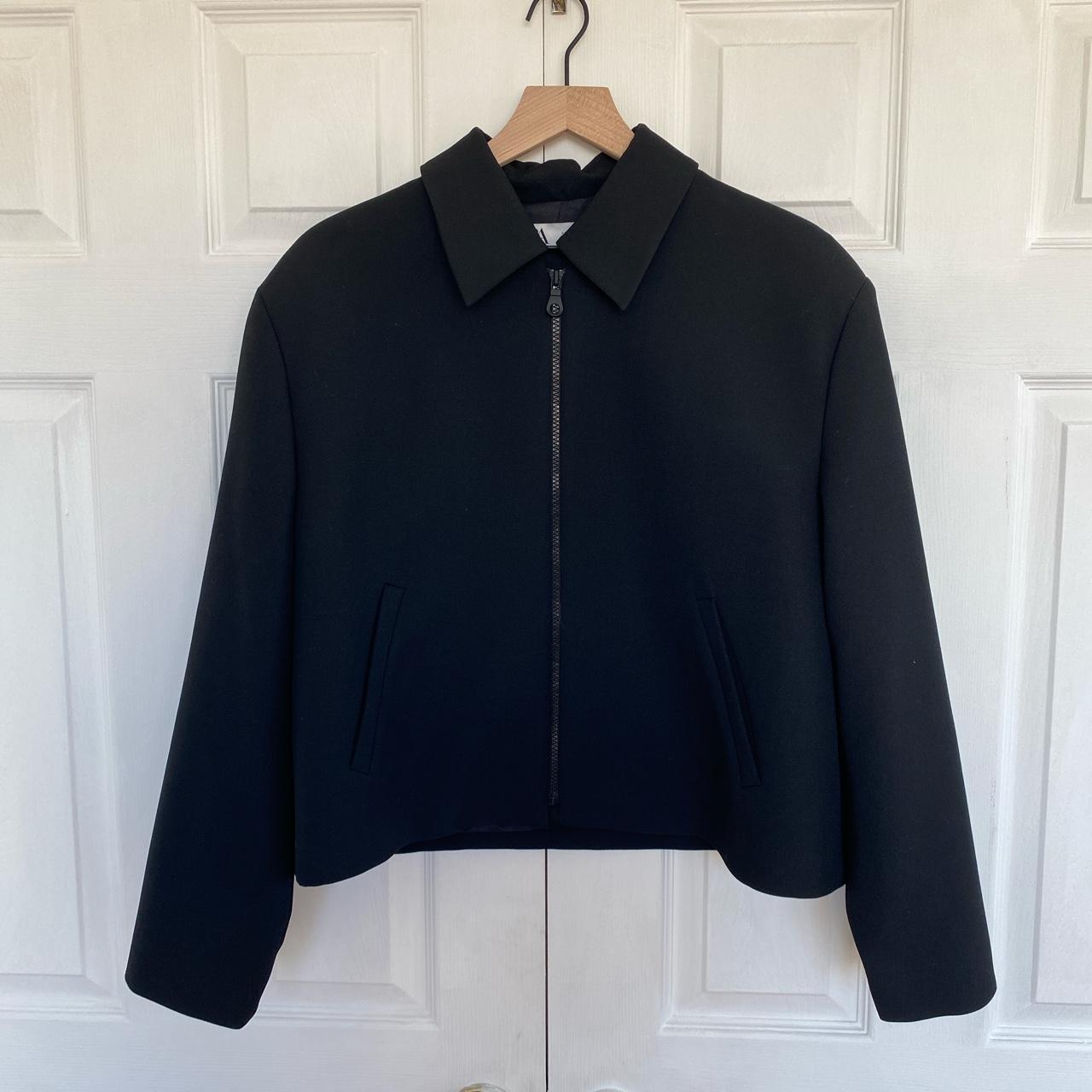 ZARA CROPPED BLACK JACKET Super minimalist design.... - Depop