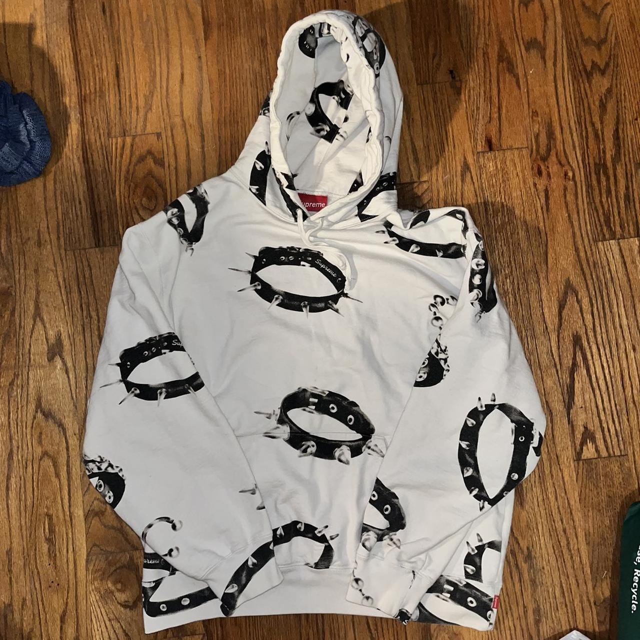 Supreme studded collar online hoodie