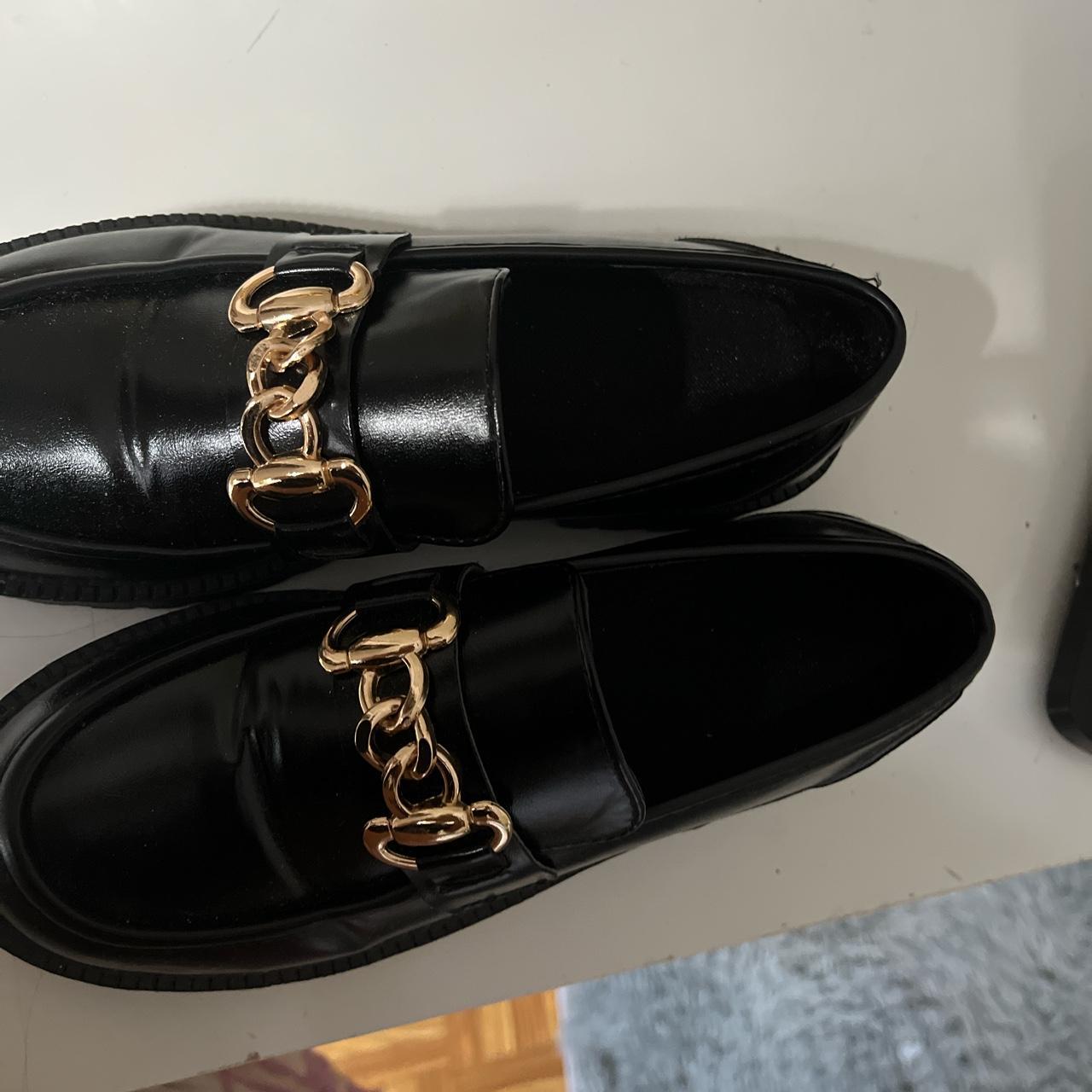 Black loafers. These are so cute and comfy, bought... - Depop