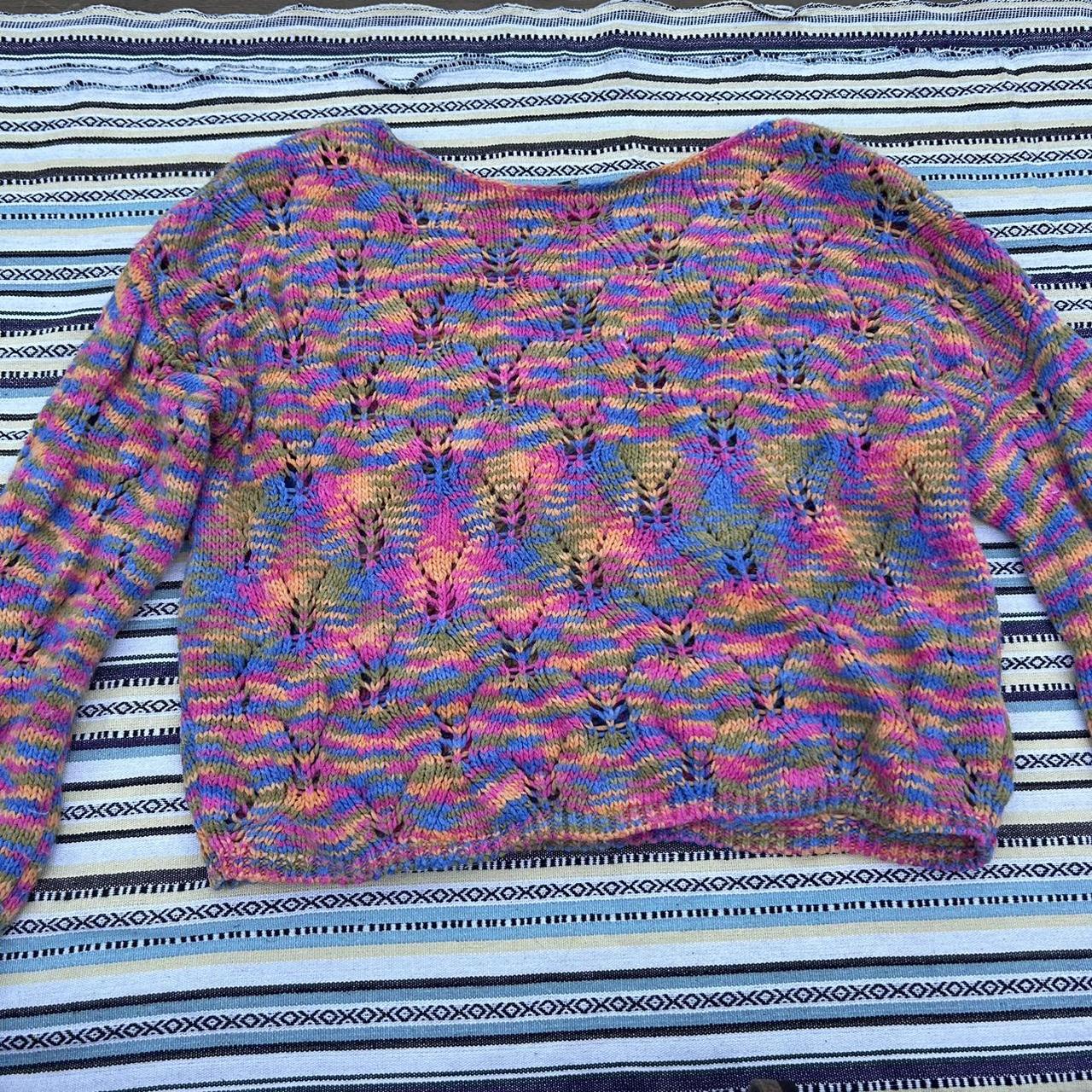 Wild Fable Target knitted multicolor sweater Depop
