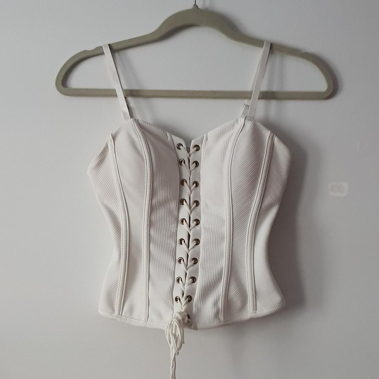 F21 white corset 🦢 - Depop