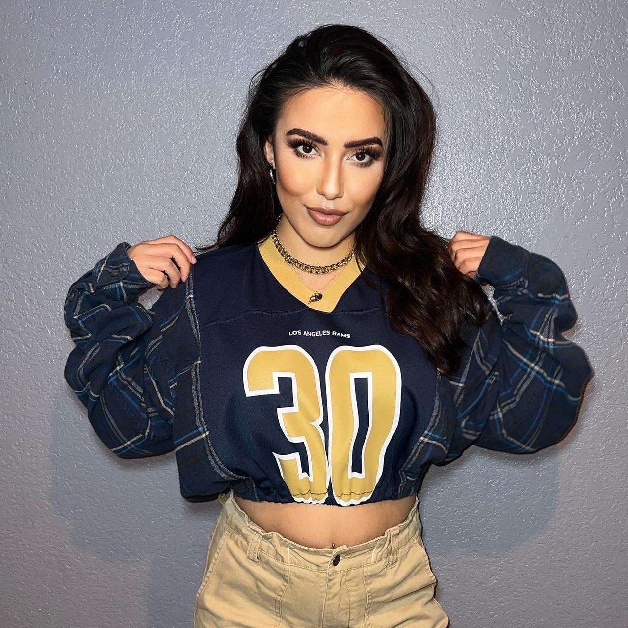 Los Angeles rams Scrunched Flannel Jersey With - Depop