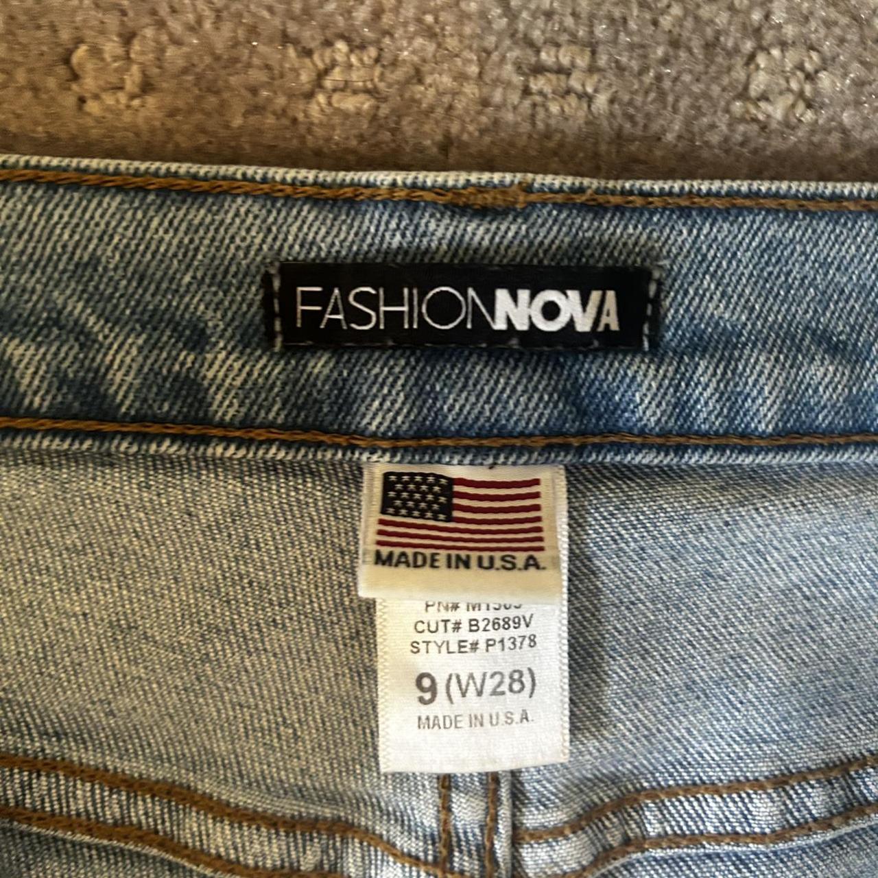 Fashion Nova Ripped Blue Jeans Genuinely the... - Depop