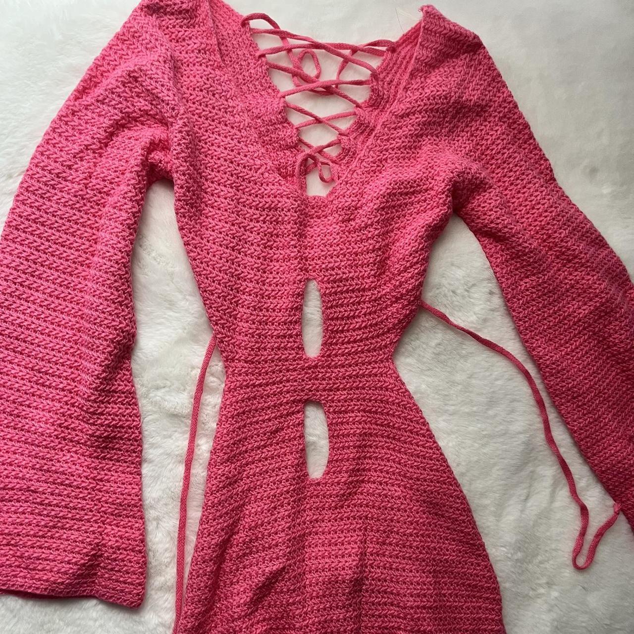 Crochet Dress Open back Depop