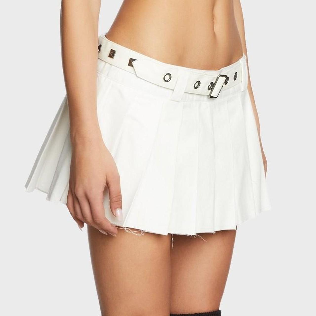 CURRENT MOOD WHITE MICRO MINI SKIRT comes with... - Depop