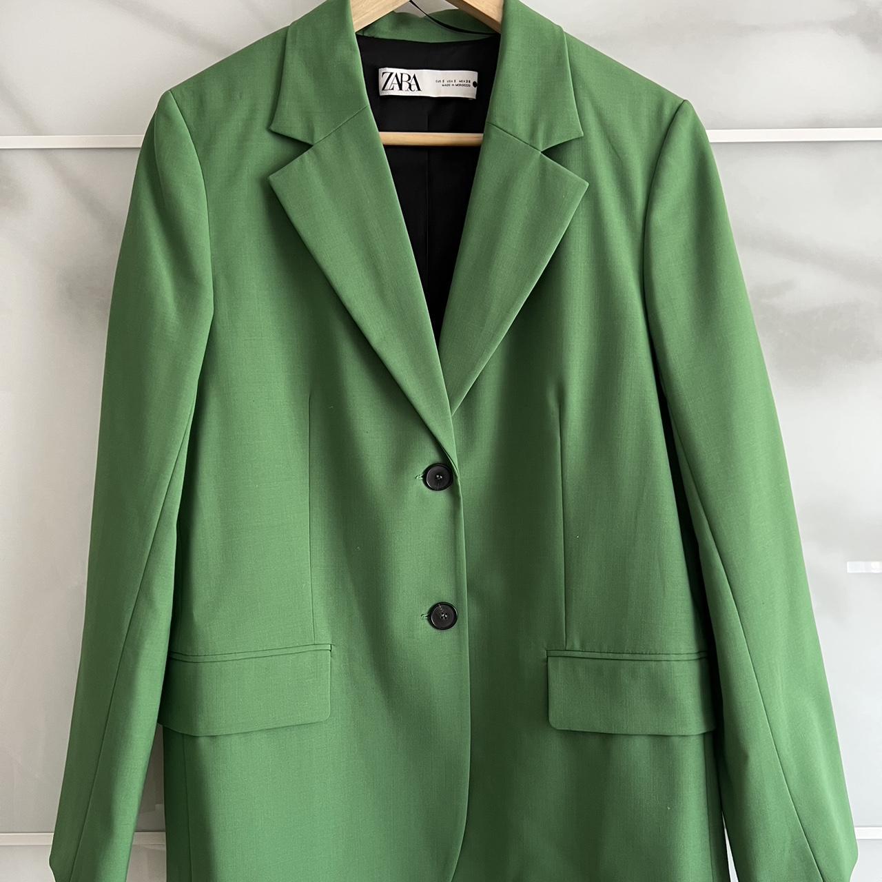 Zara green blazer, New without tag, Size s