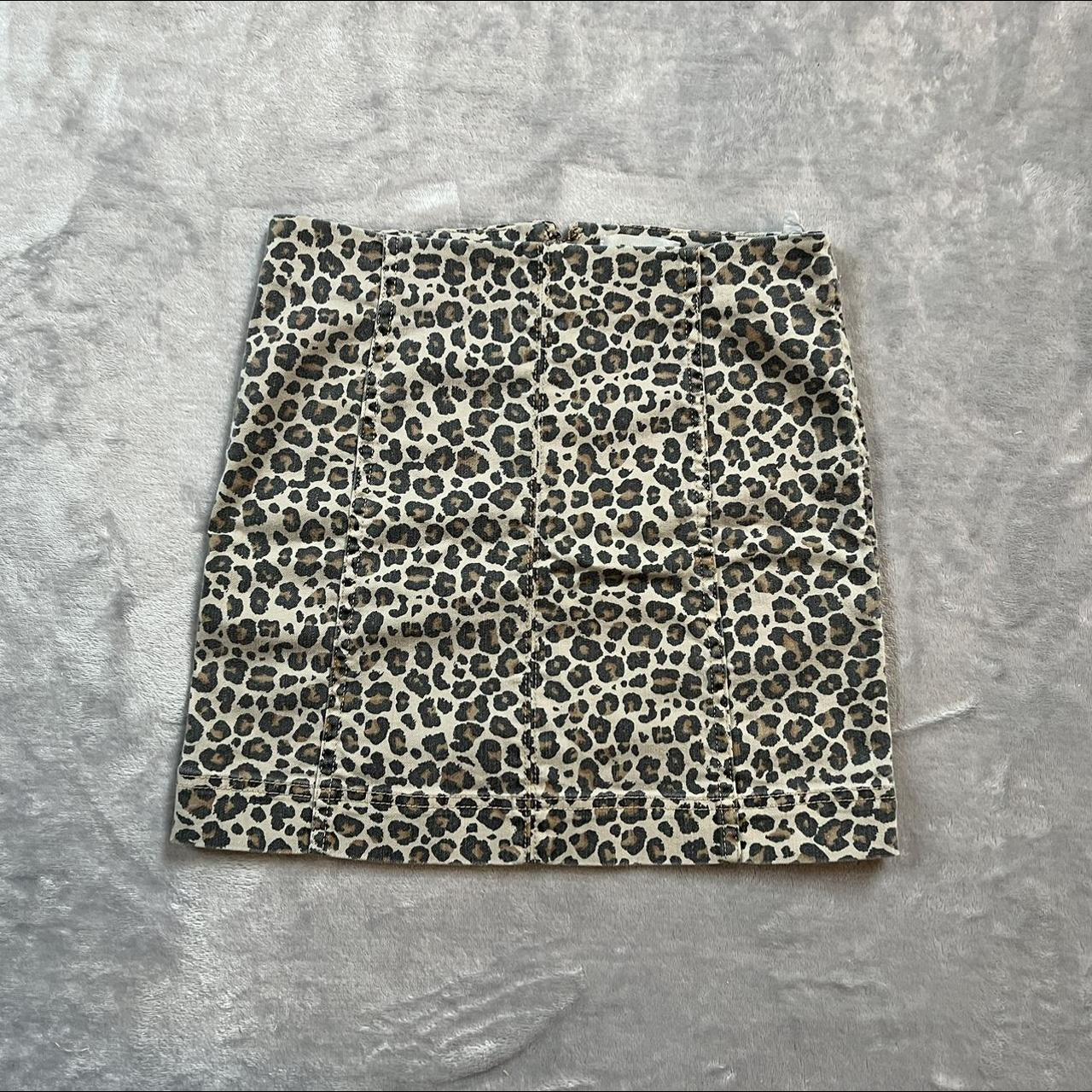Cheetah print Jean mini skirt - JOLT - Size : 27w or... - Depop
