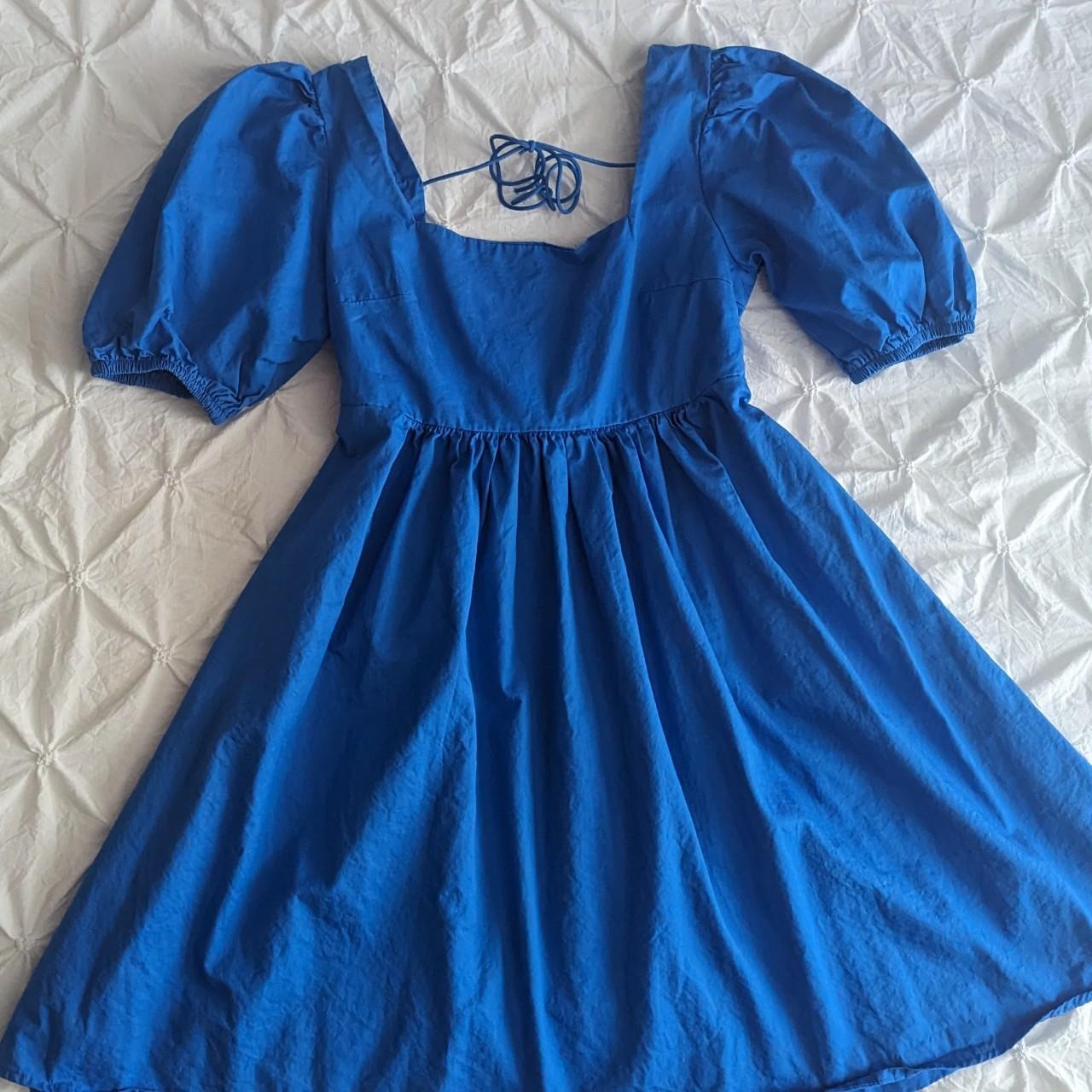 blue babydoll dress ♡ 🫐🌊💙🪻 shoulder to hem: 30... - Depop