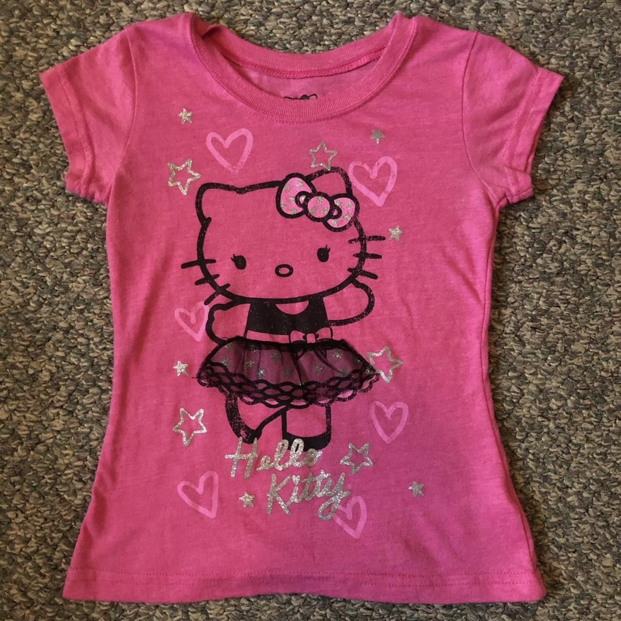 Hello Kitty Pink and Black T-shirt | Depop