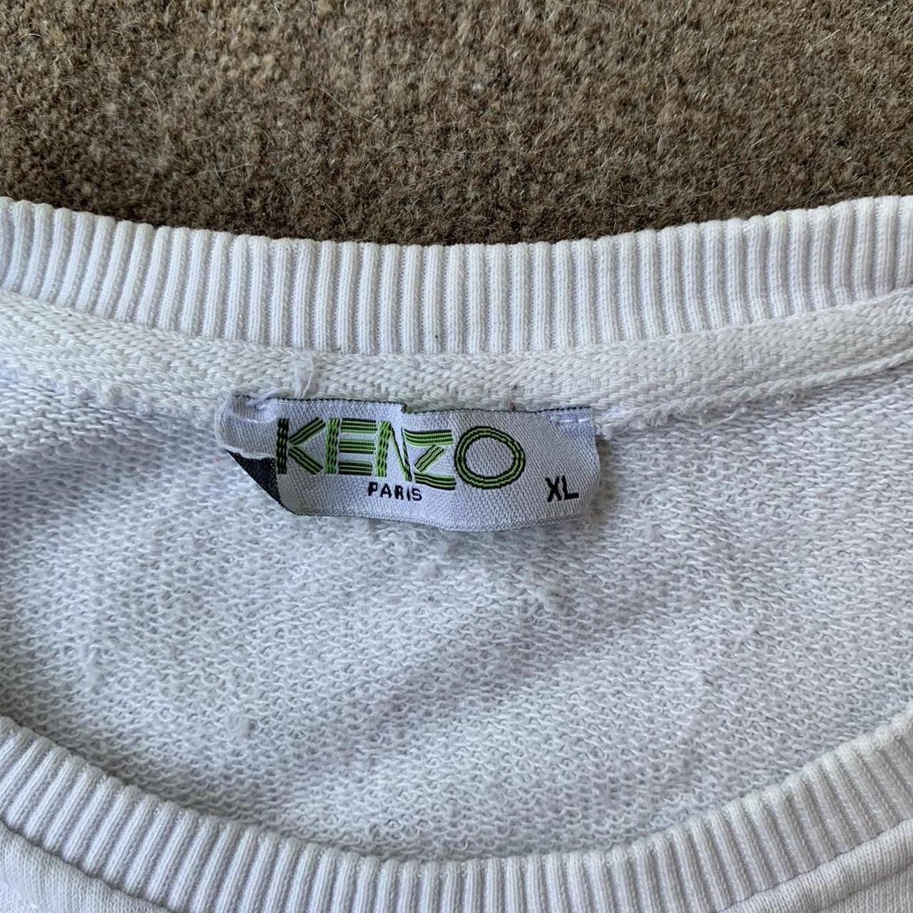 Vintage Kenzo sweatshirt with big logo Size Fits. Depop