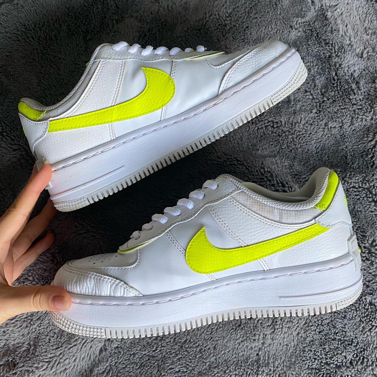 Air Force 1 Shadow Neon Green/Yellow Accent... - Depop