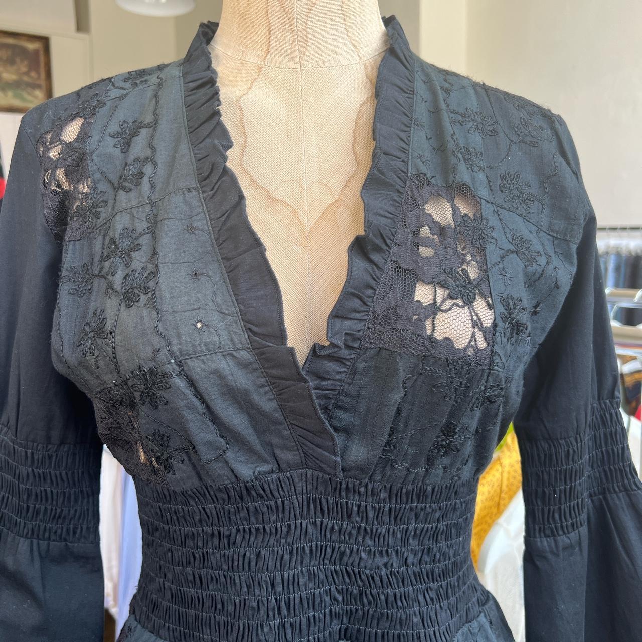 Anthropologie Women's Black Blouse (3)
