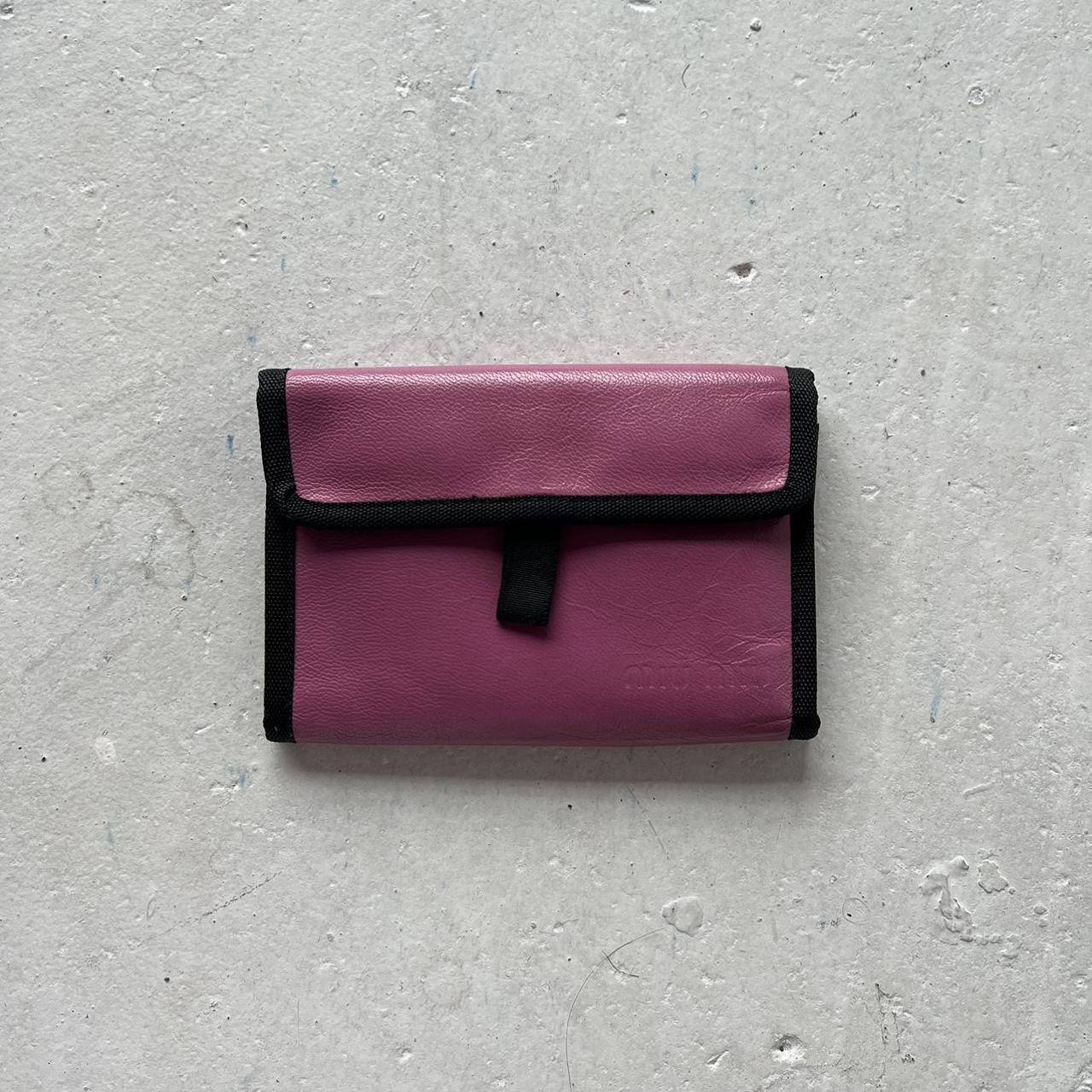 90s Miu Miu pink trifold wallet , perfect condition