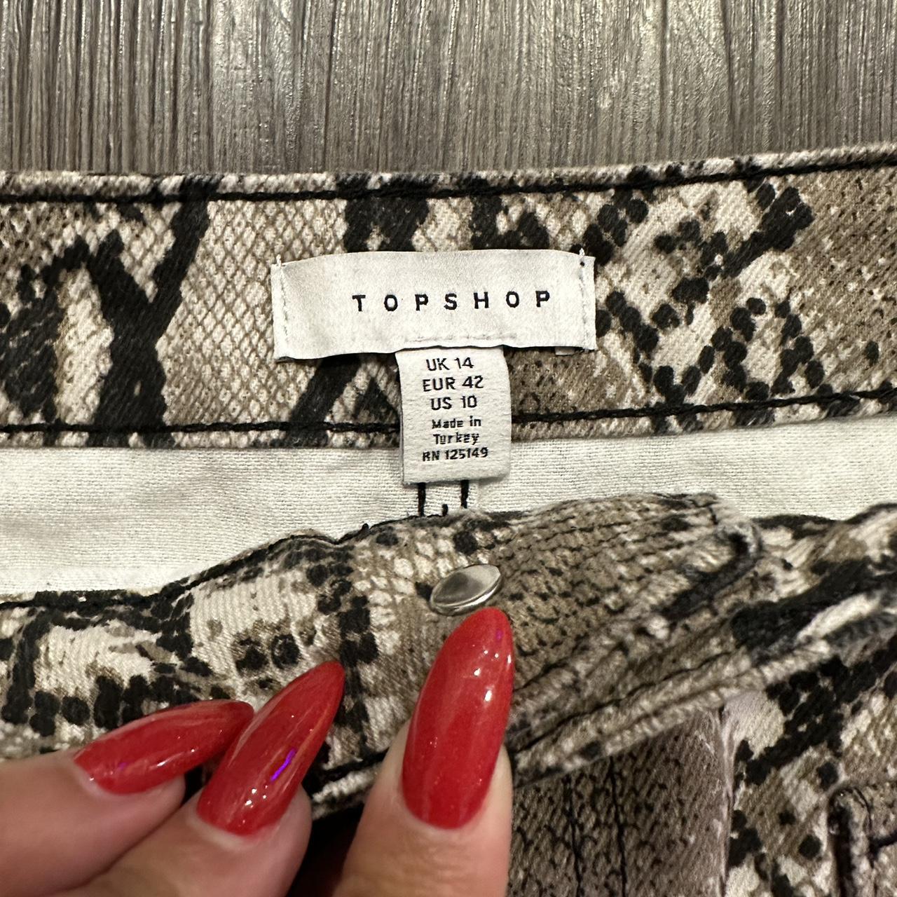 Snake skin print mini skirt Super cute and perfect... - Depop