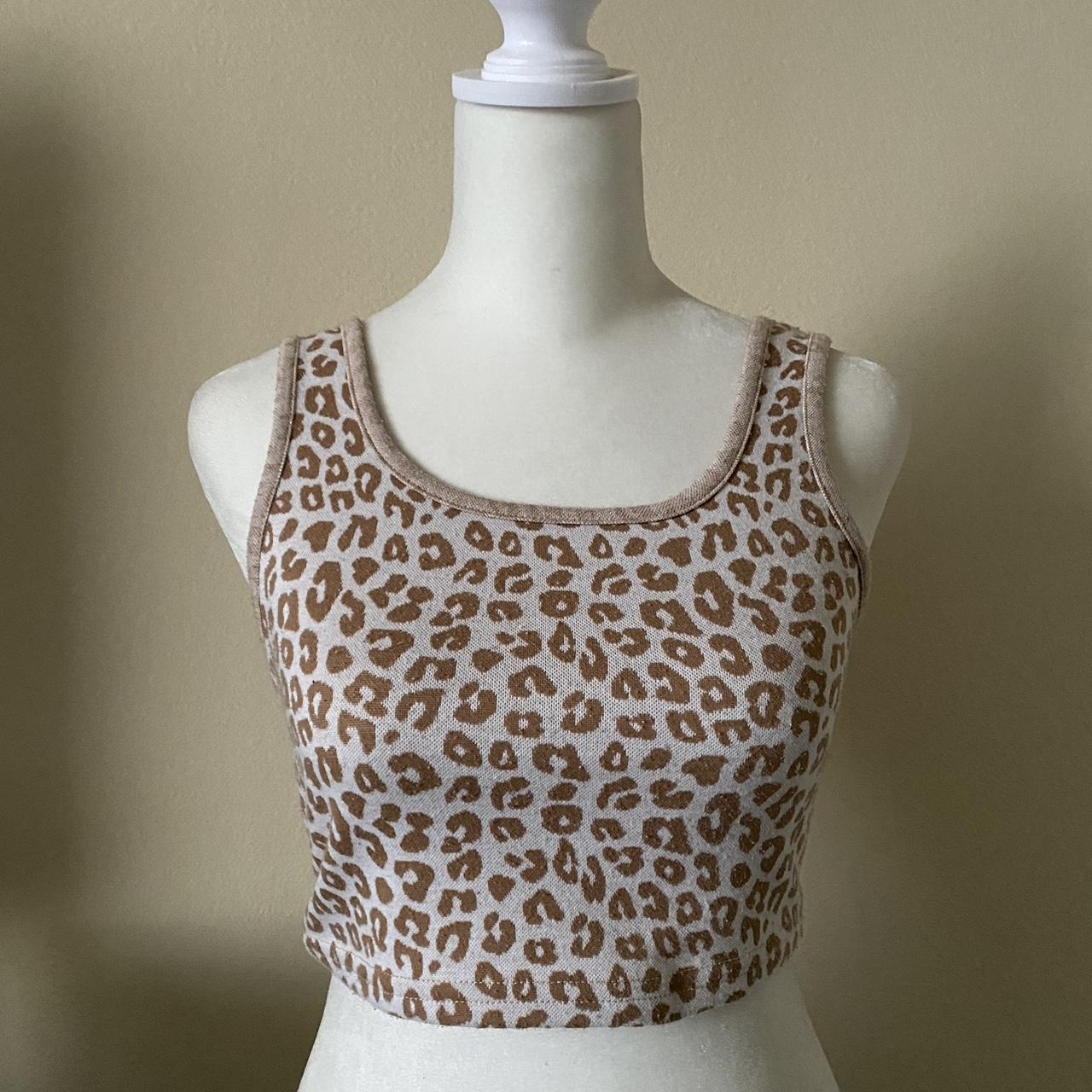 Shein Cheetah Top - WORN - NO tag attached -... - Depop