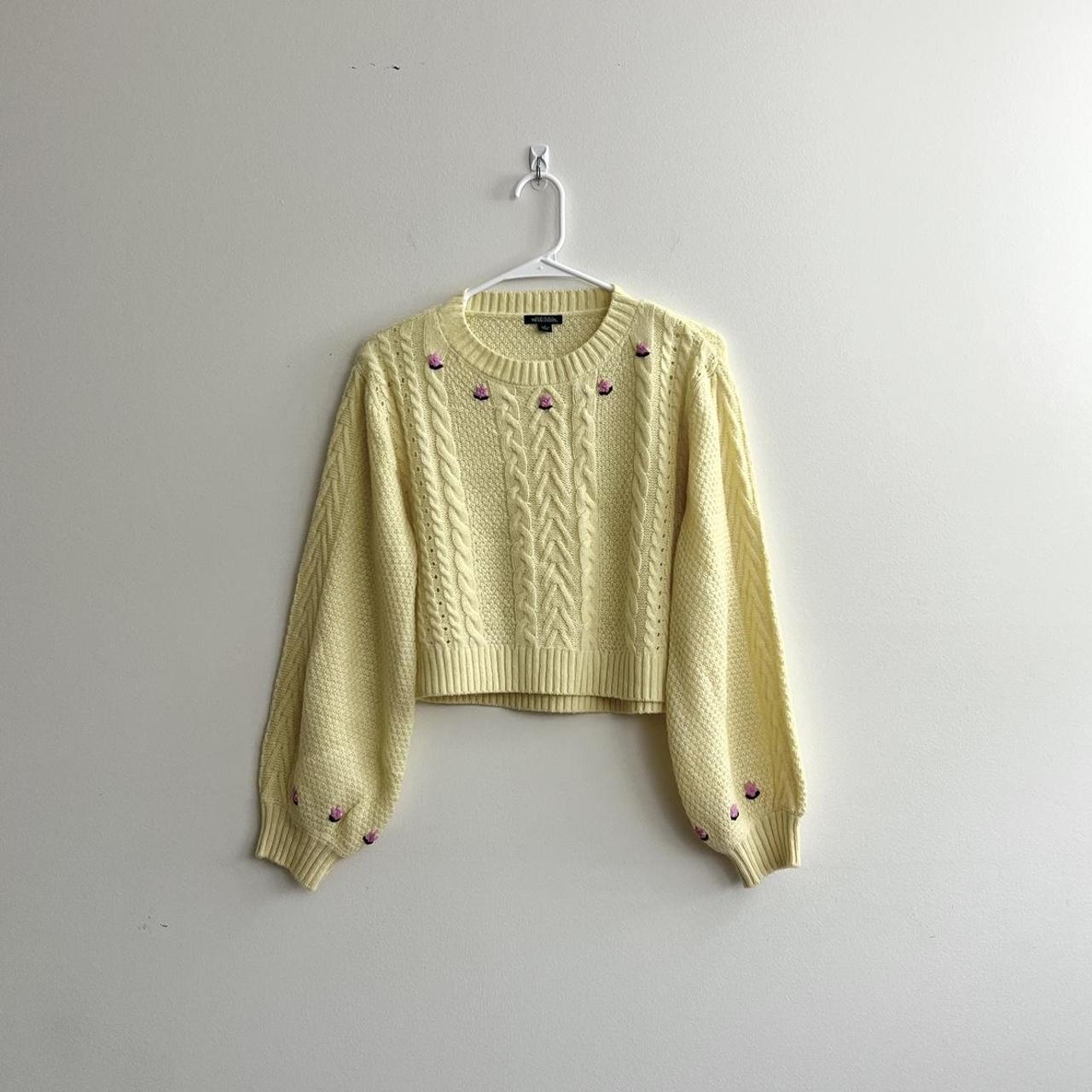 WILD FABLE Sweater Space Dye/Ombre Pink Crew - Depop