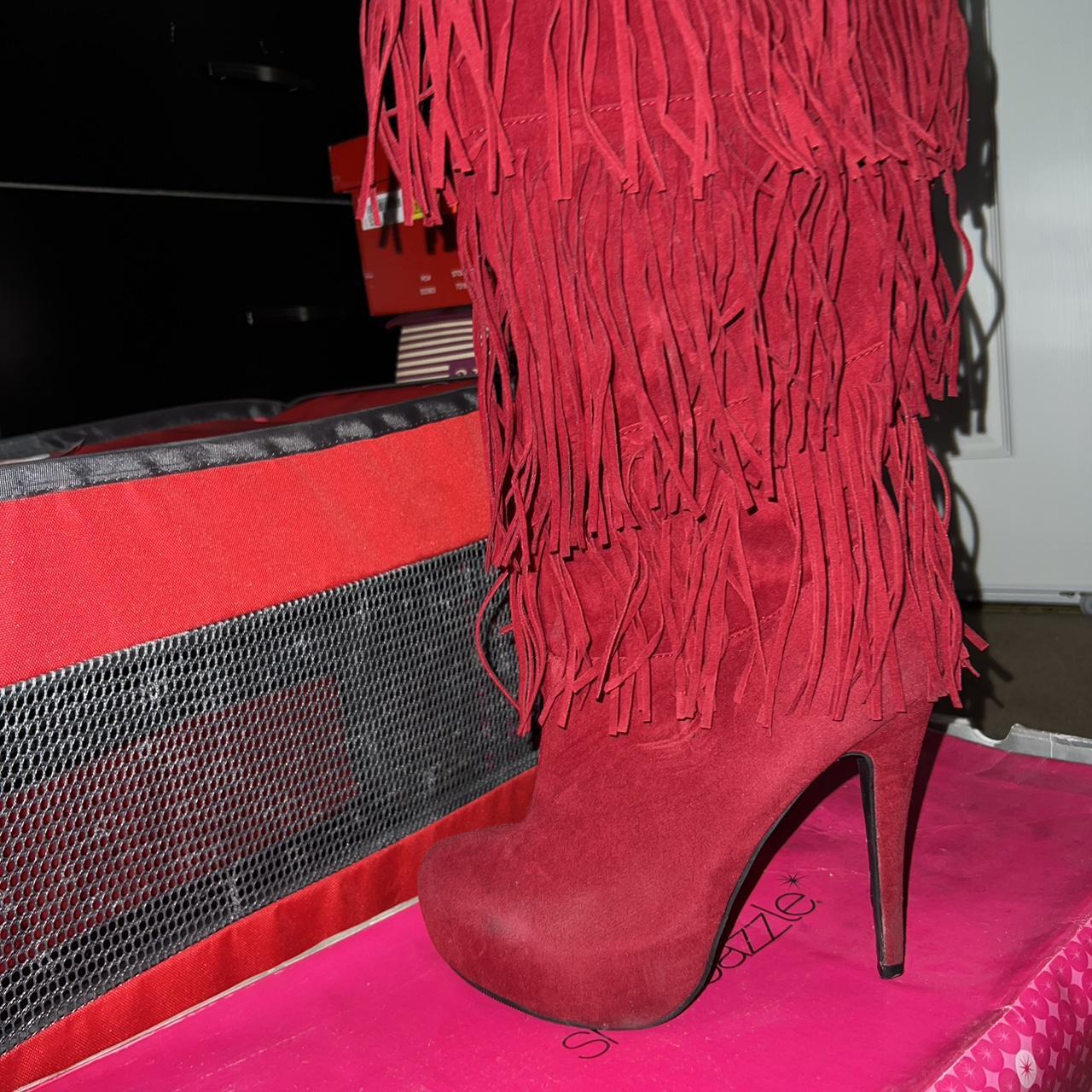 Shoedazzle top red boots