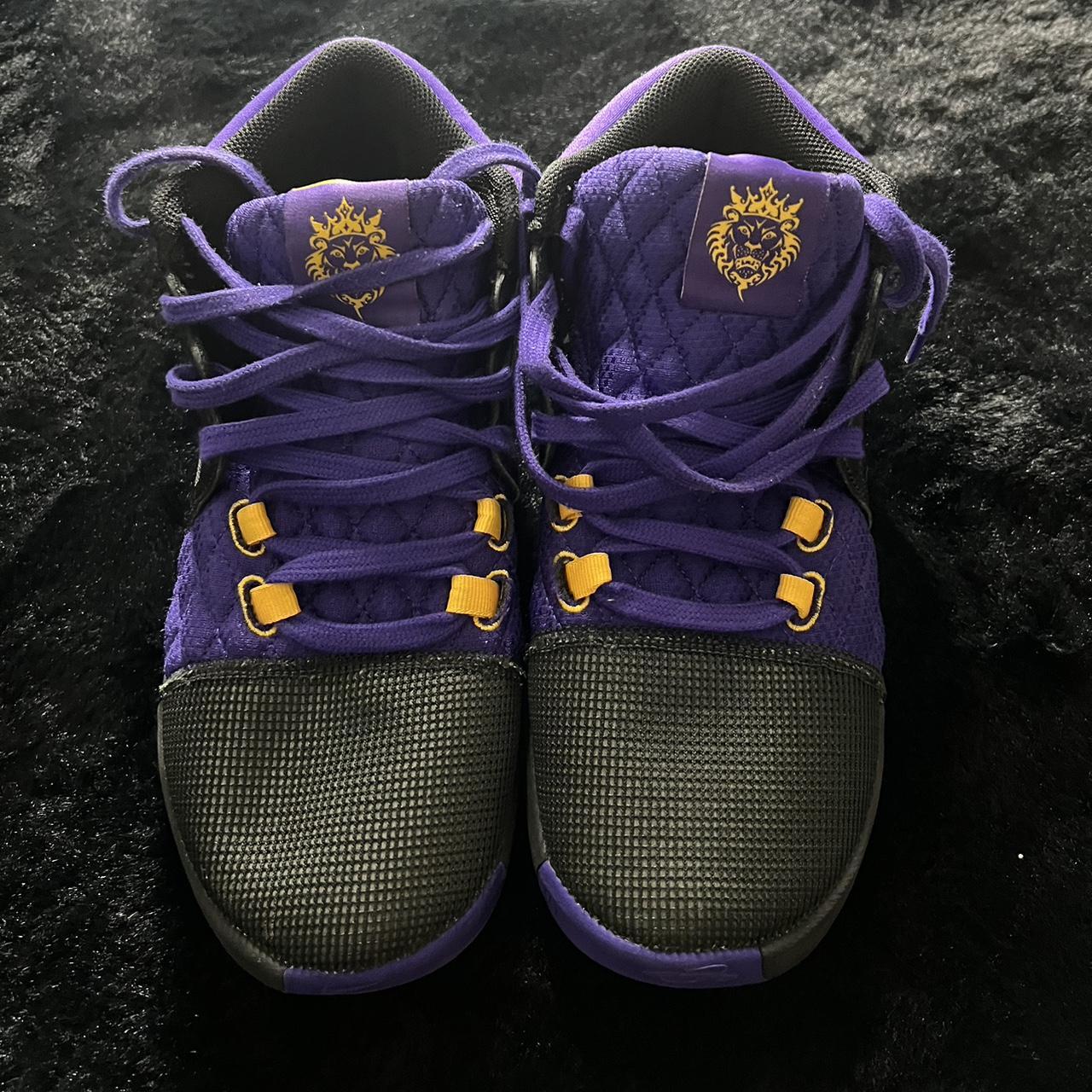 Purple, black, and gold Nike Lebron Witness Depop