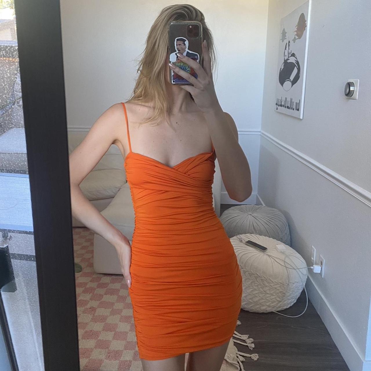 Oh Polly orange dress Size 4 cute s Depop