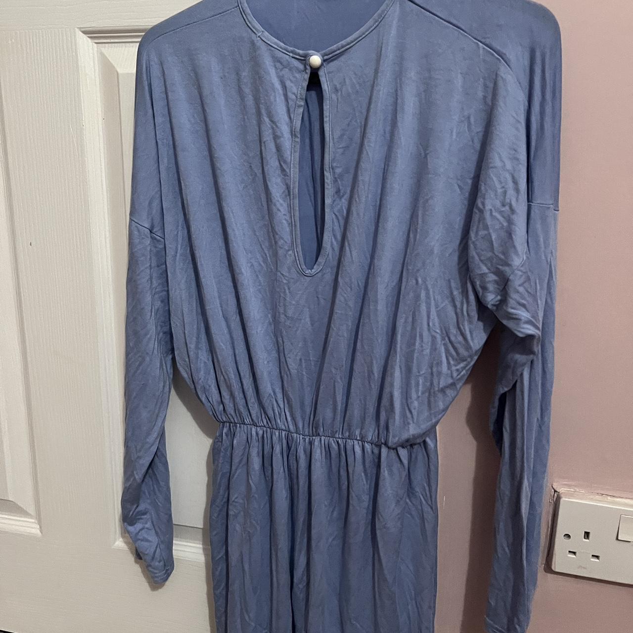 Baby blue BooHoo playsuit Worn once for a baby... - Depop