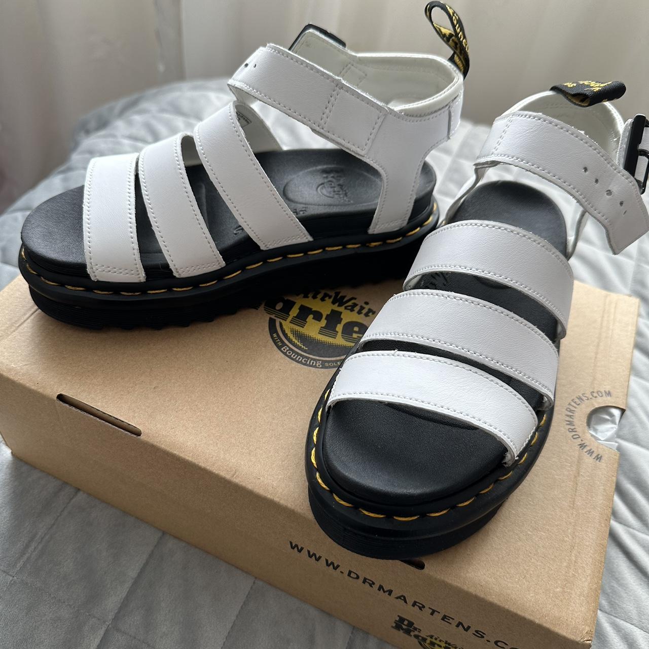 Dr. Martens Women's White Sandals | Depop