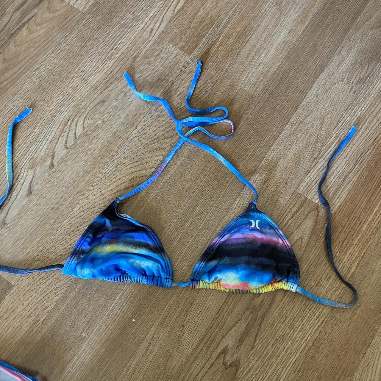 Hurley Women's Blue and Pink Bikinisandtankinisets Depop