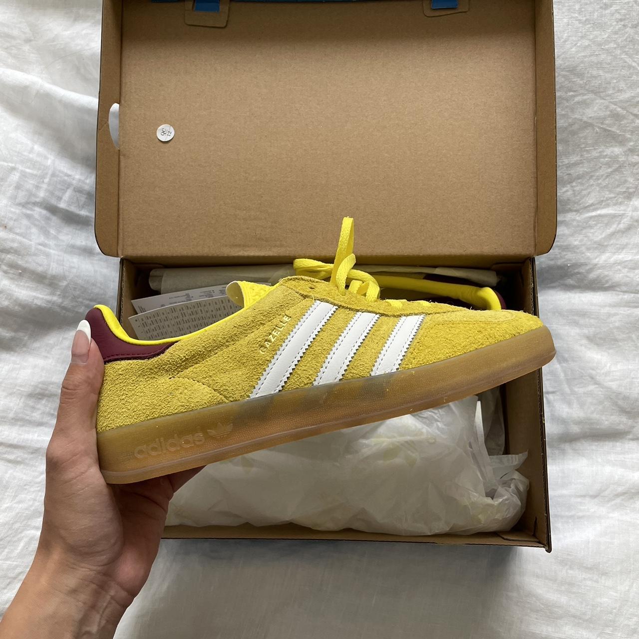 Selling these stunning Adidas Gazelles in Bright... - Depop