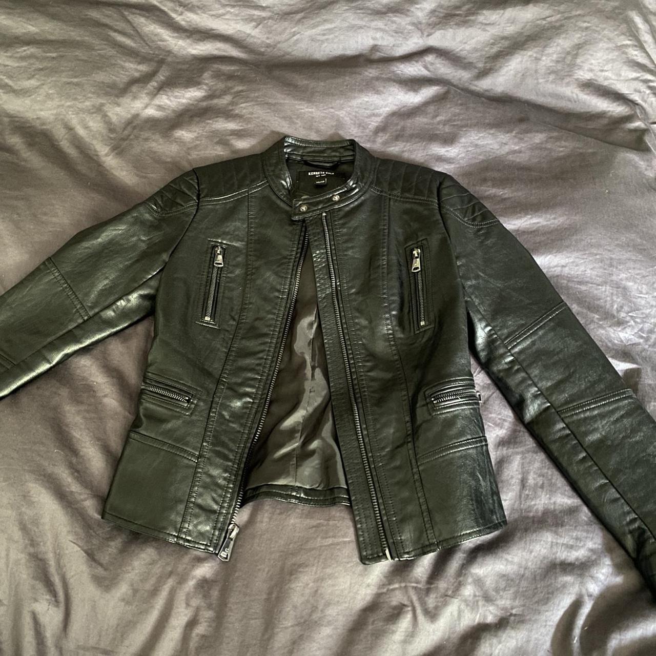 kenneth cole leather jacket womens