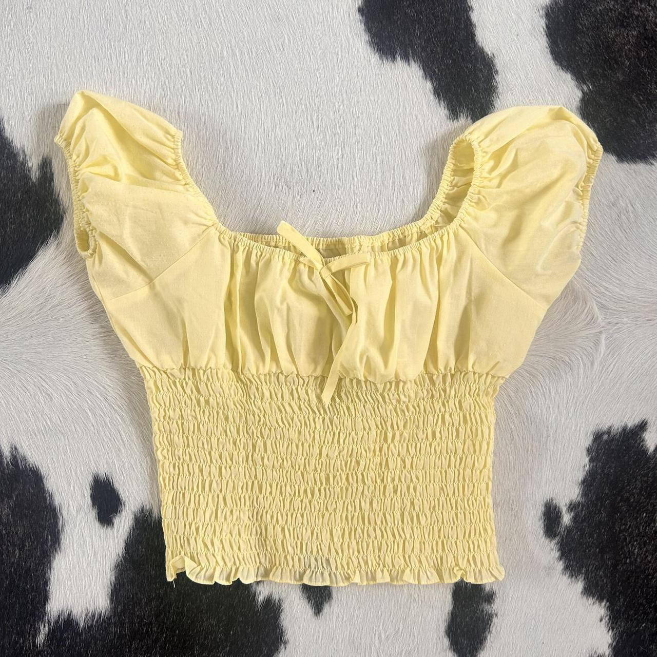 Cutest early 2000s Supre milkmaid style top 💛 Fave... - Depop