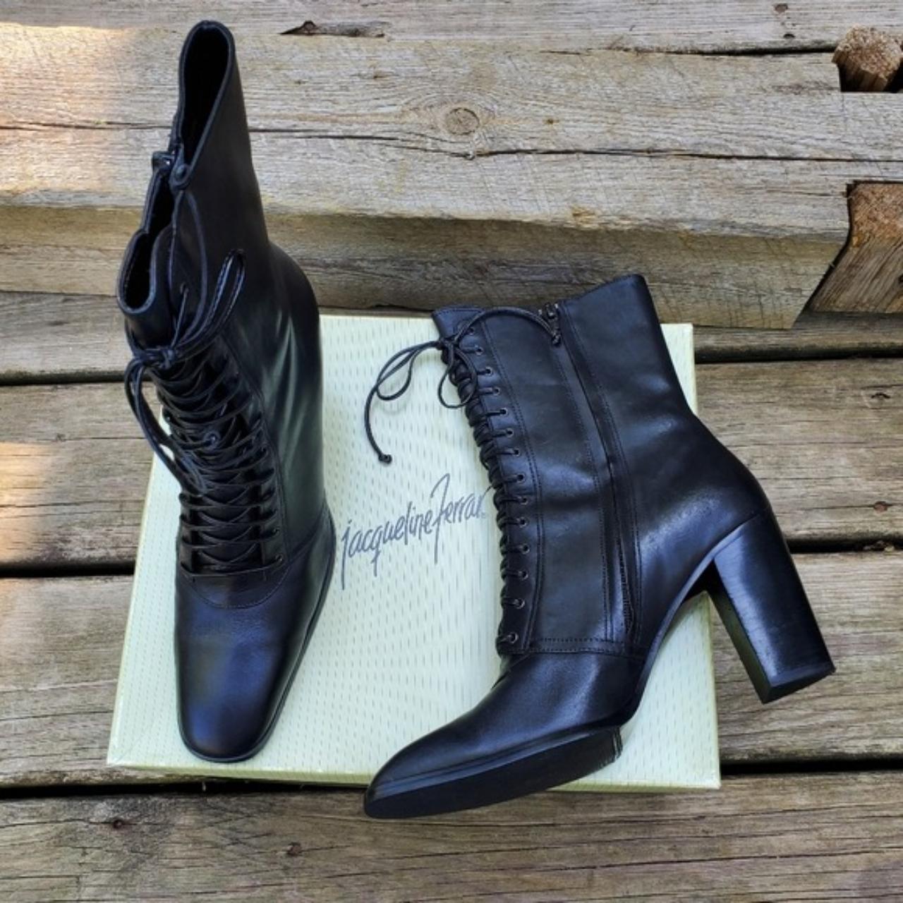 Vintage 90s y2k Steampunk Granny Punk Black Leather... - Depop