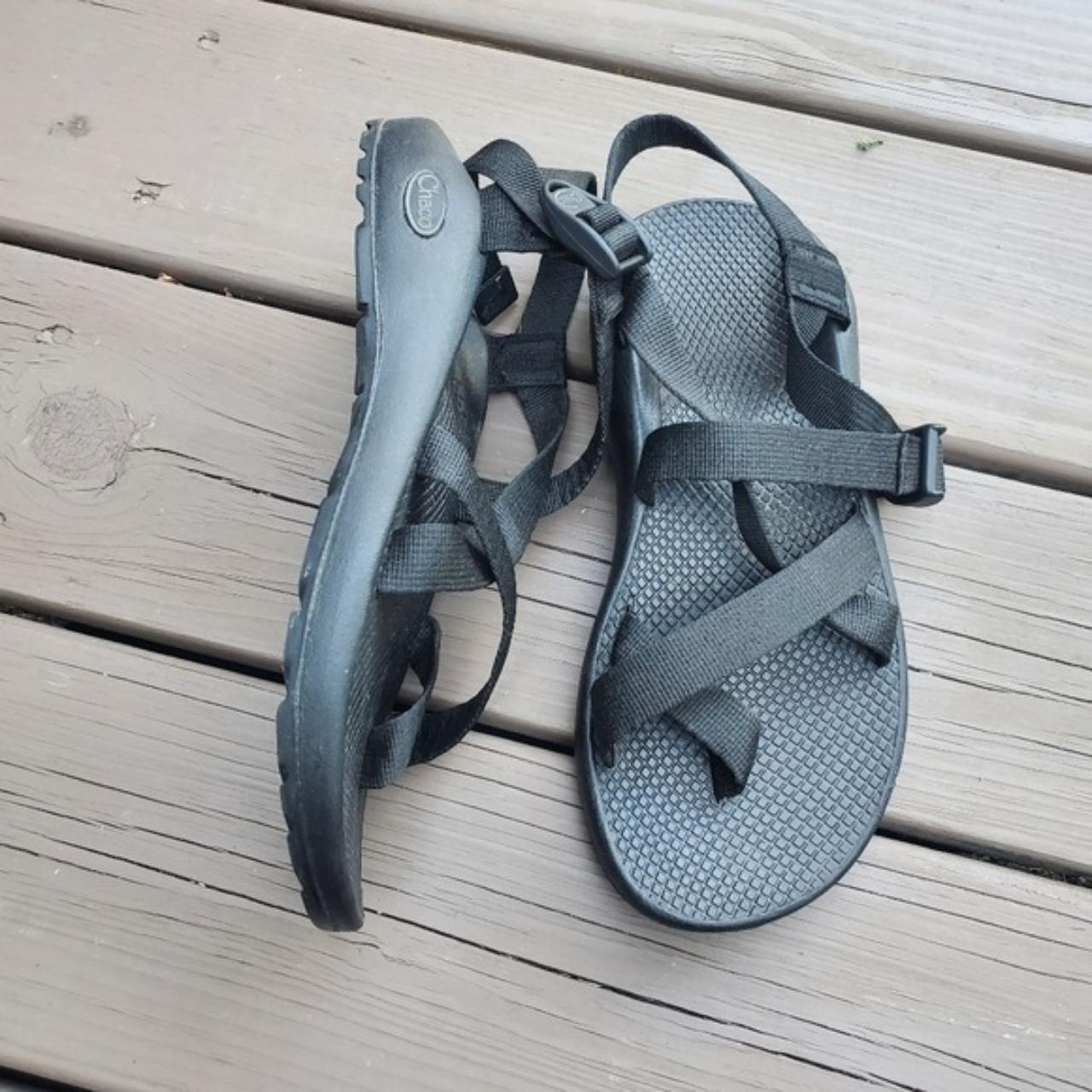 Chaco Z Cloud 2 Solid Black Strappy Toe Strap Depop