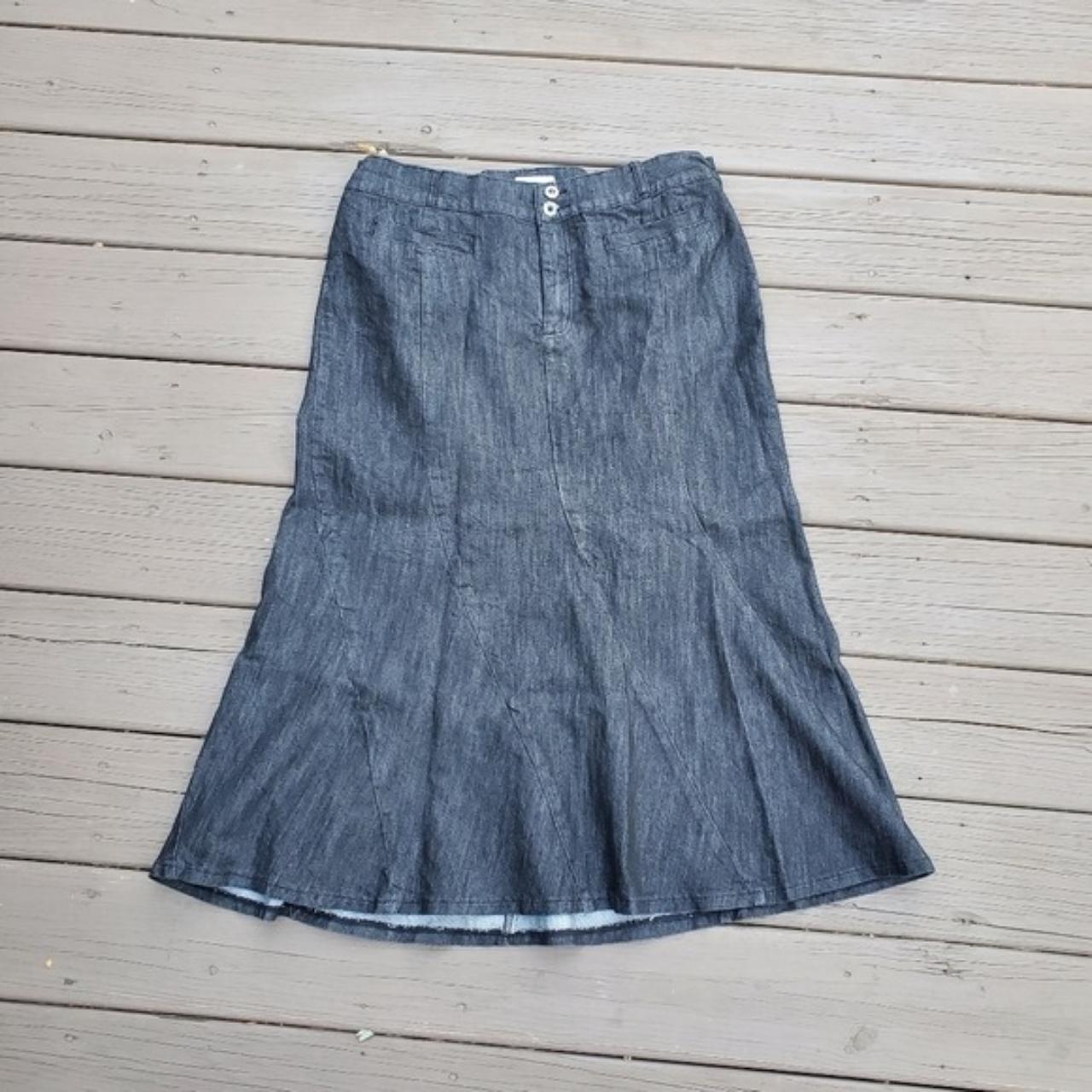 Plus size denim skirt 90s best sale