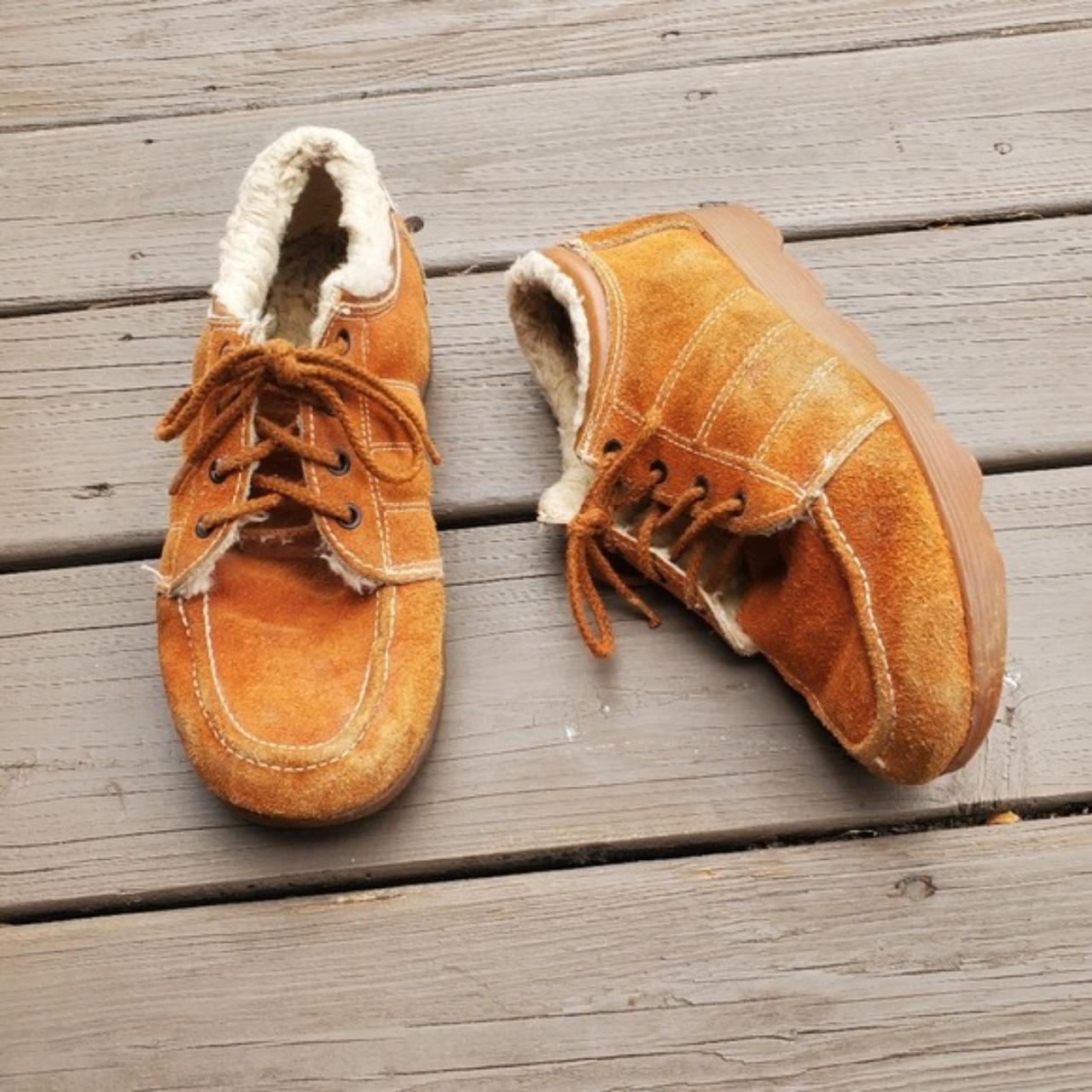 Brown Burnt Orange Ankle Boots Vintage 70s Rust Burnt Orange Suede
