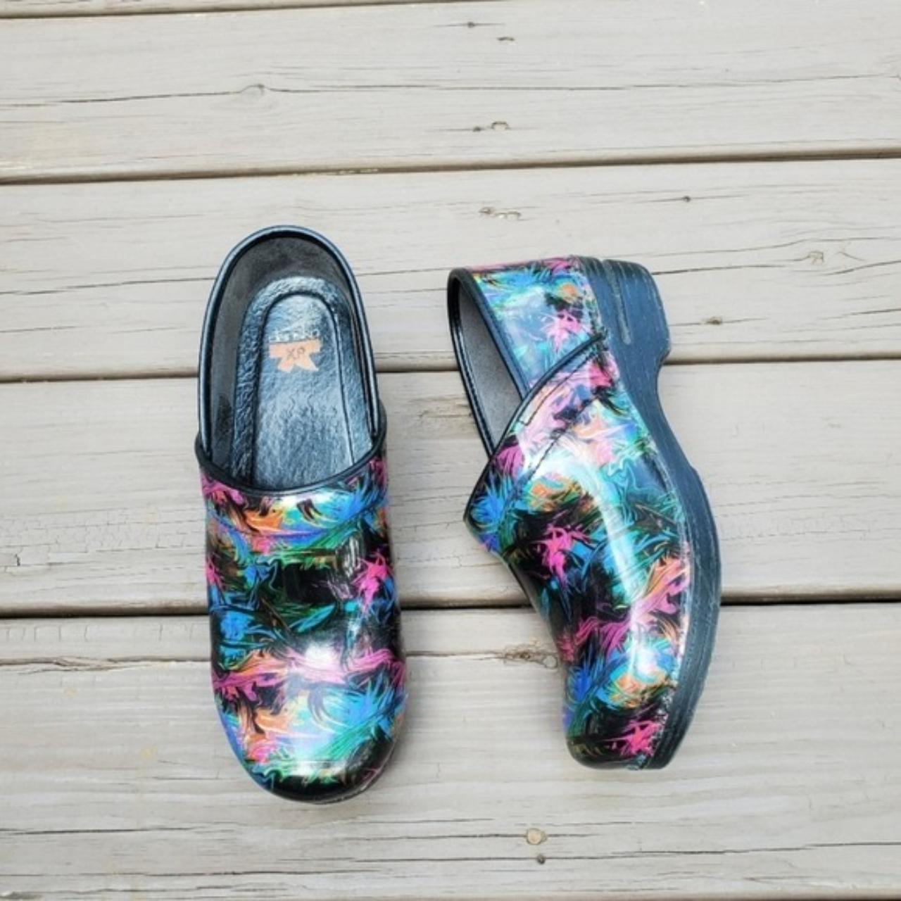 Dansko XP Professional Rainbow Watercolor Patent. Depop