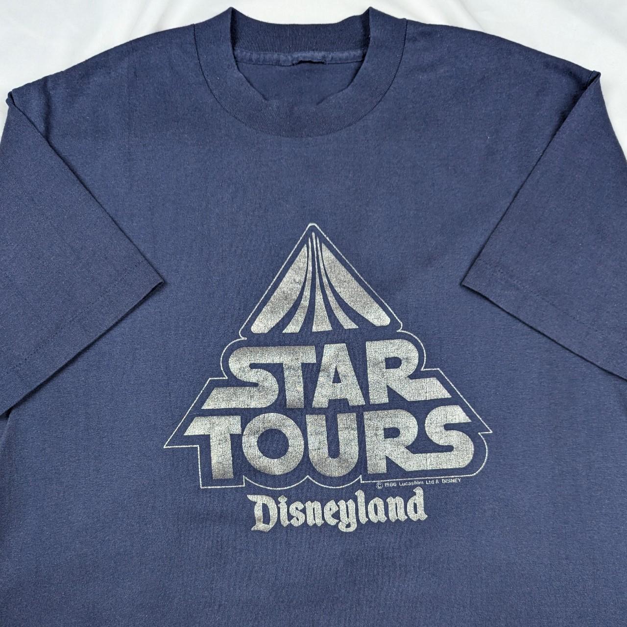 Vintage 80s Disney Land Star Wars Star Tours Single Stitch Tee Shirt sale Size Small