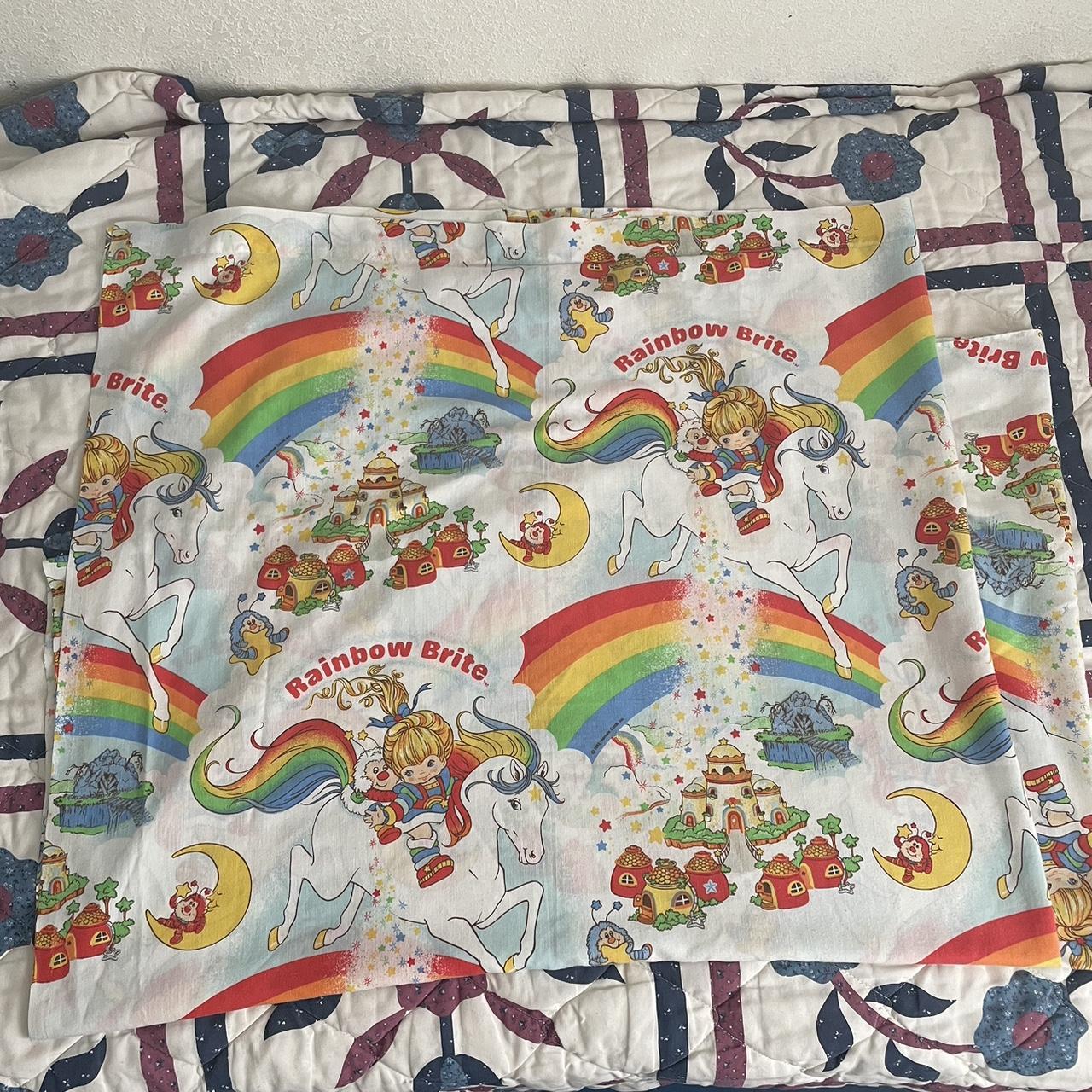 1983 rainbow brite bed sheet for a full bed hallmark... Depop