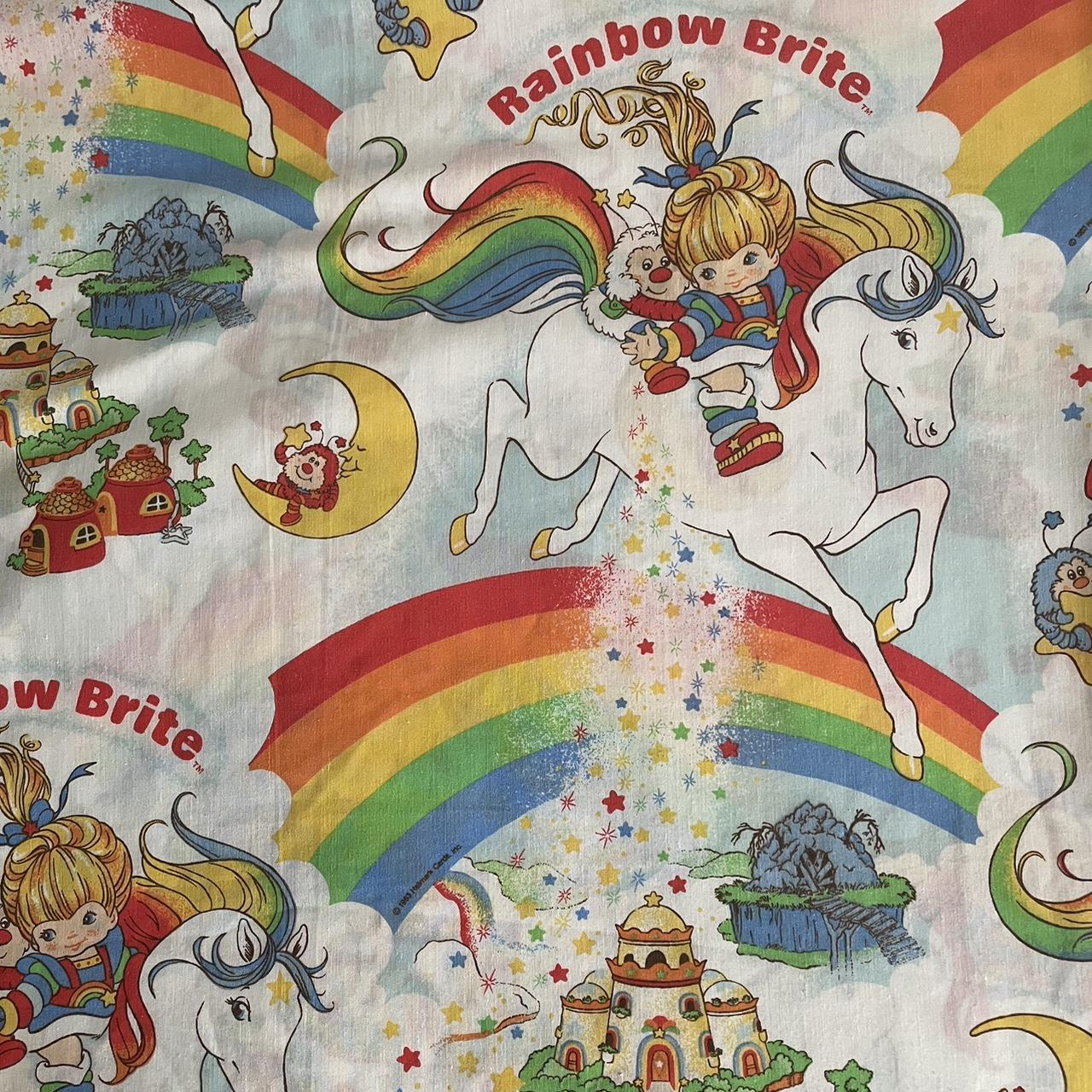 1983 rainbow brite bed sheet for a full bed hallmark... Depop
