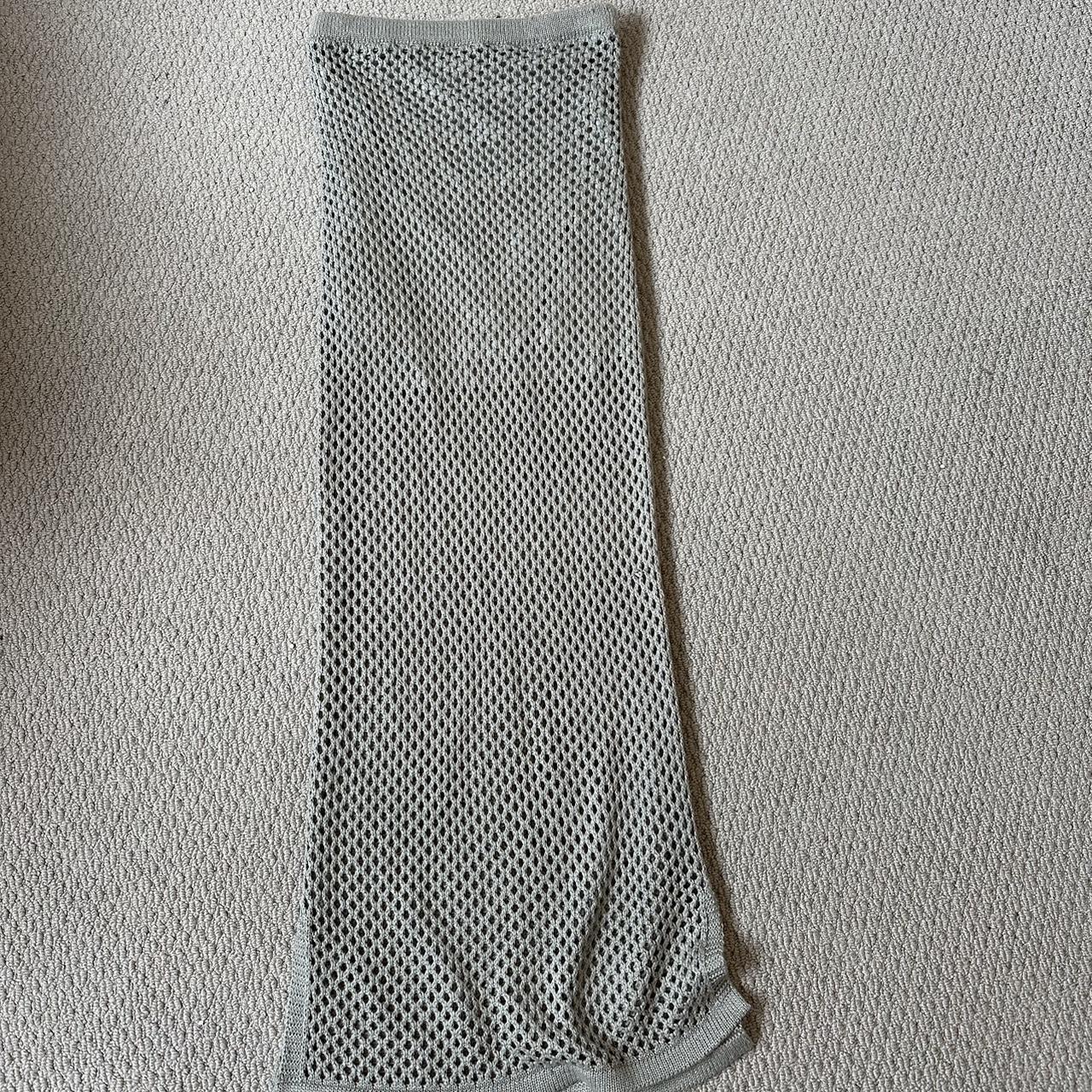 Glassons long khaki crochet skirt size small Depop