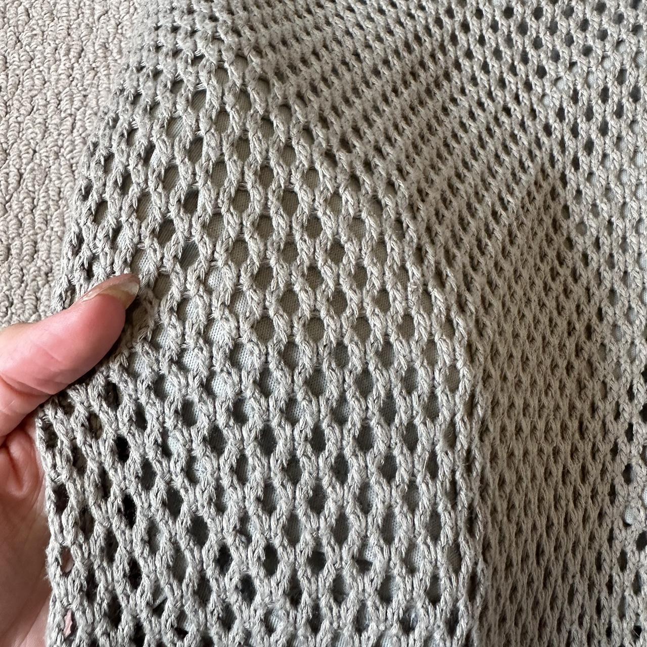 Glassons long khaki crochet skirt size small Depop