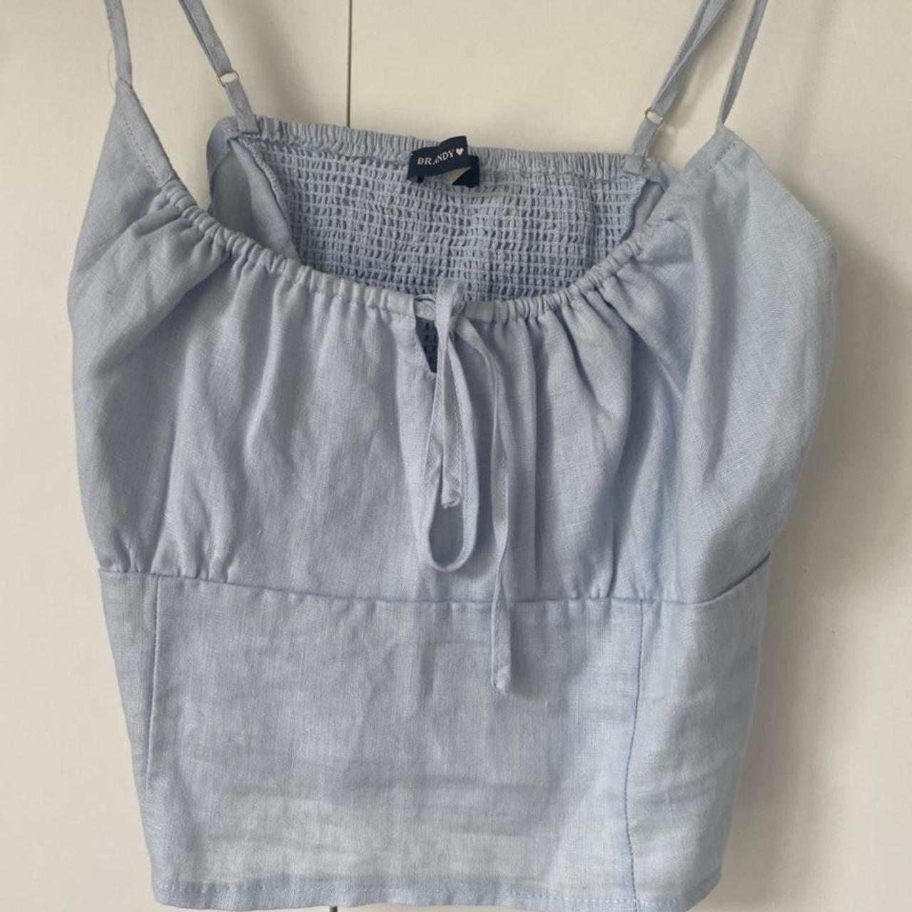 Brandy Melville top Brandy Melville milkmaid... - Depop