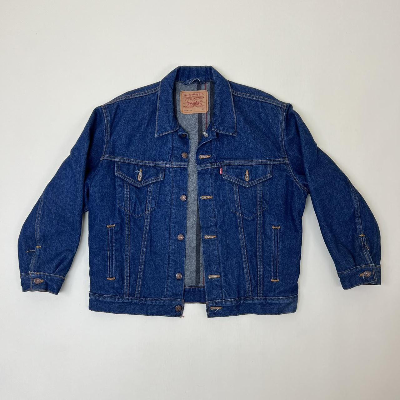 Levi’s wool blanket lined jean jacket 90s Vintage... - Depop