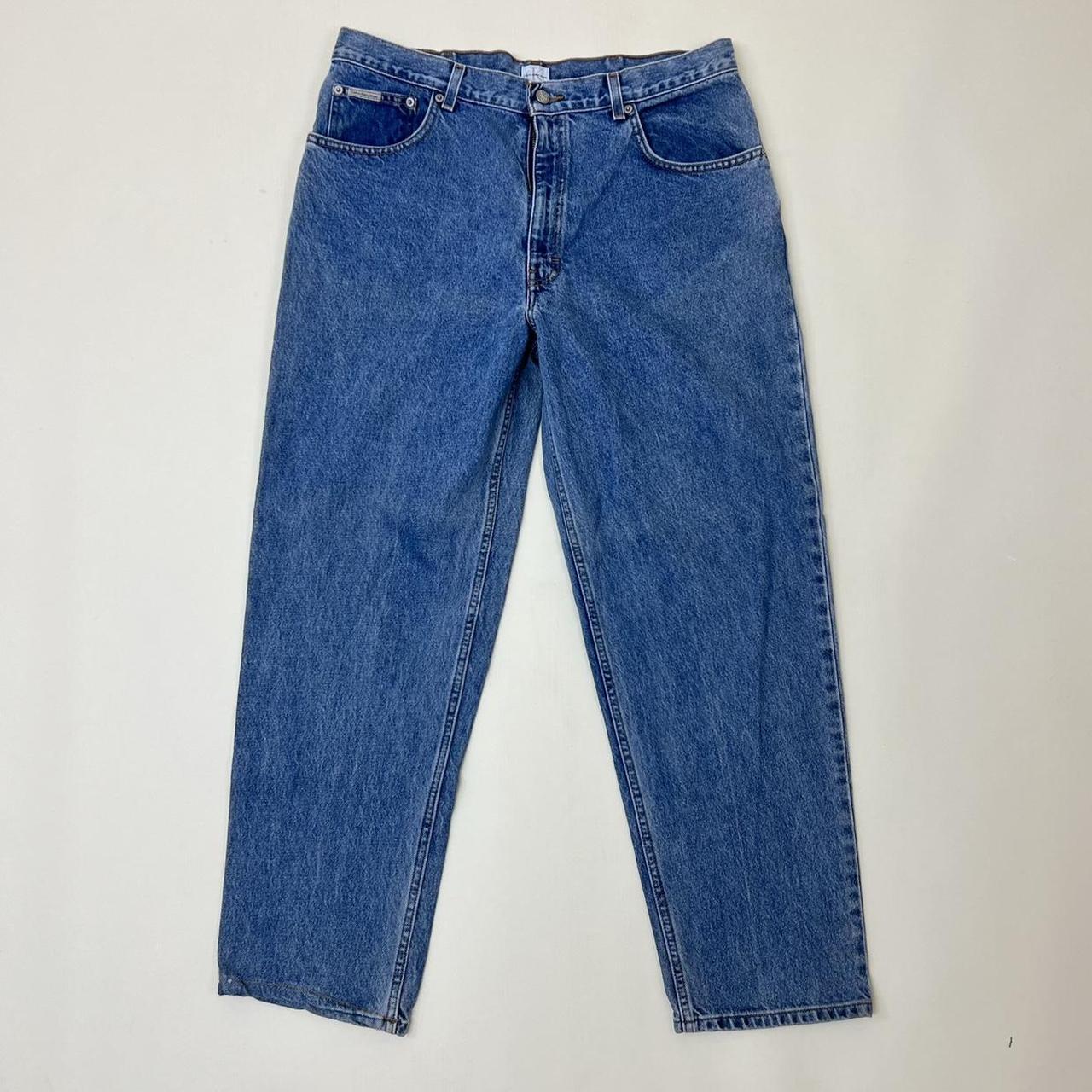 Vintage 90s Calvin Klein baggy Light wash jeans... - Depop