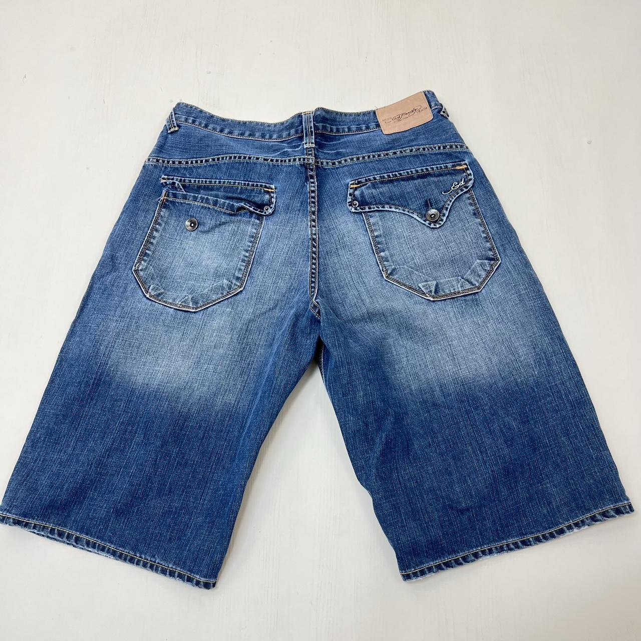 Ed hardy jeans baggy vintage jorts 90s y2k Ed hardy... - Depop