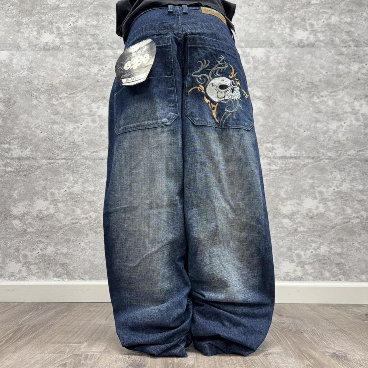 SOLD!! GRAIL jnco jeans black 7 dice! 36x30 crazy | Depop