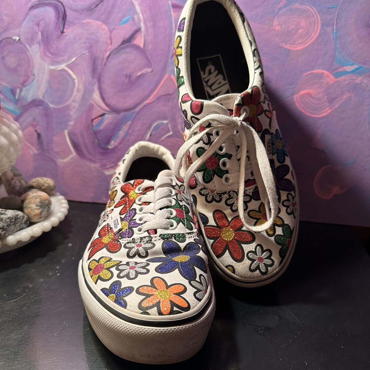 Vans deals platform glitter